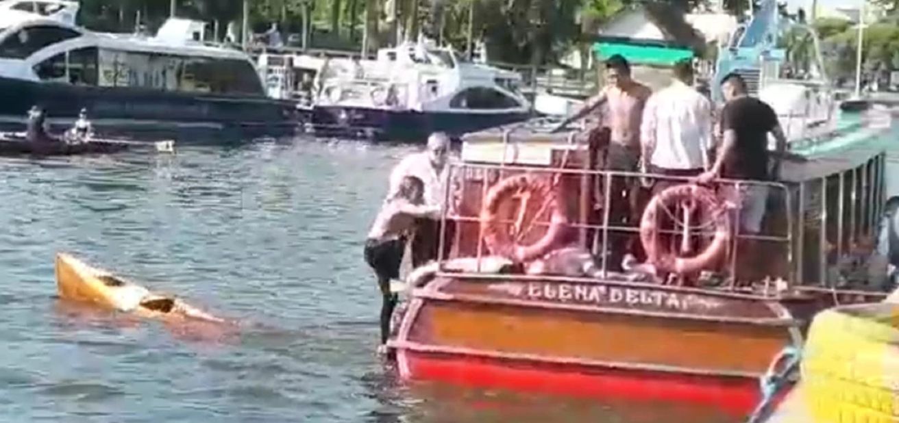 Video | Accidente de lanchas en Tigre dejó a una mujer gravemente herida