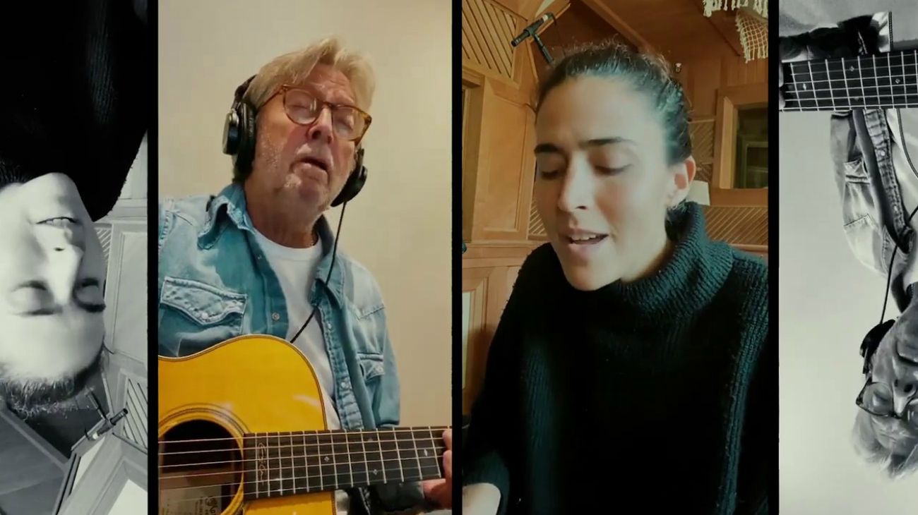 Eric Clapton reapareció en cuarentena y canta "Tears in Heaven" con una artista portuguesa de 25 años