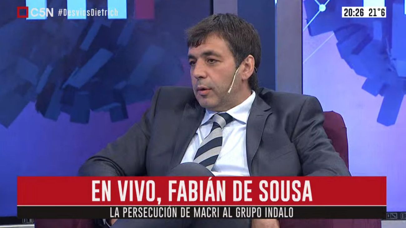 Fabián de Sousa rompió el silencio en C5N: "Perdí dos años de mi vida en injusta detención"