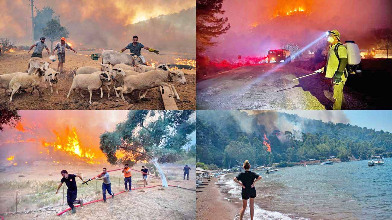Temperaturas récord e incendios sin control golpean California, Grecia y Turquía