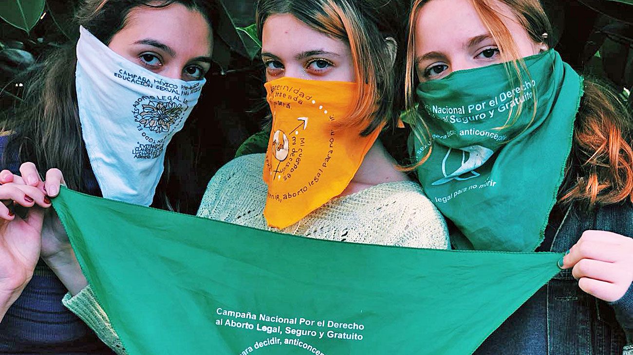 Los pañuelos verdes se ‘exportan’ a Latinoamérica