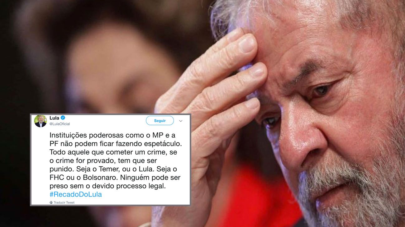 Lula Da Silva defiende a Michel Temer: "Nadie puede ser detenido sin el debido proceso legal"