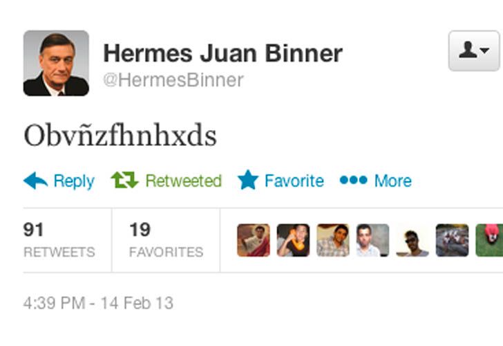 Binner dijo "Obvñzfhnhxds" y sorprendió al mundo