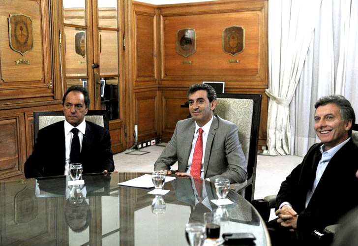 Randazzo, Macri y Scioli empezaron a trabajar juntos por el transporte