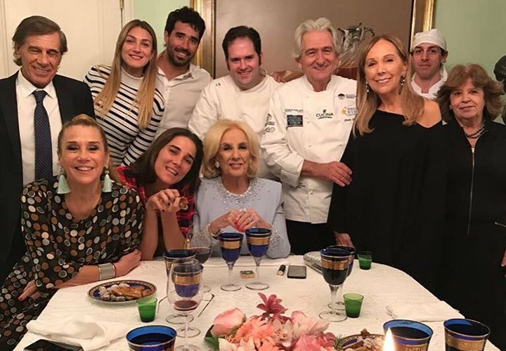 El menú de cinco pasos que comieron Macri y los famosos