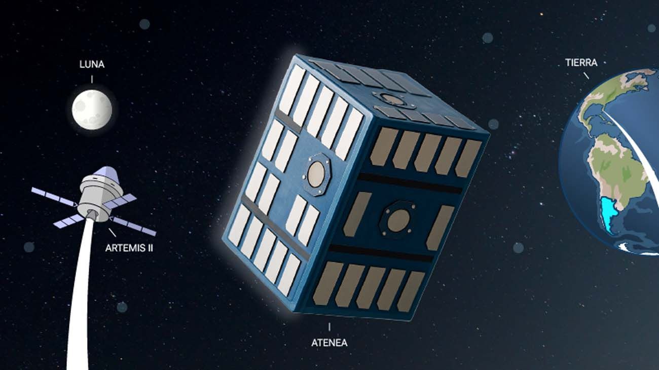 Cómo es Atenea, el microsatélite argentino que viajará en la próxima misión tripulada de la NASA hacia la Luna