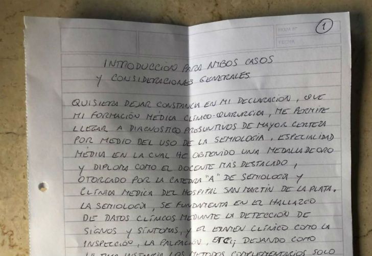 La carta que escribió el urólogo para defenderse de las denuncias de abuso