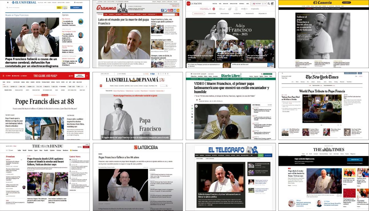 Los medios de todo el mundo dedicaron casi toda su atención al papa Francisco