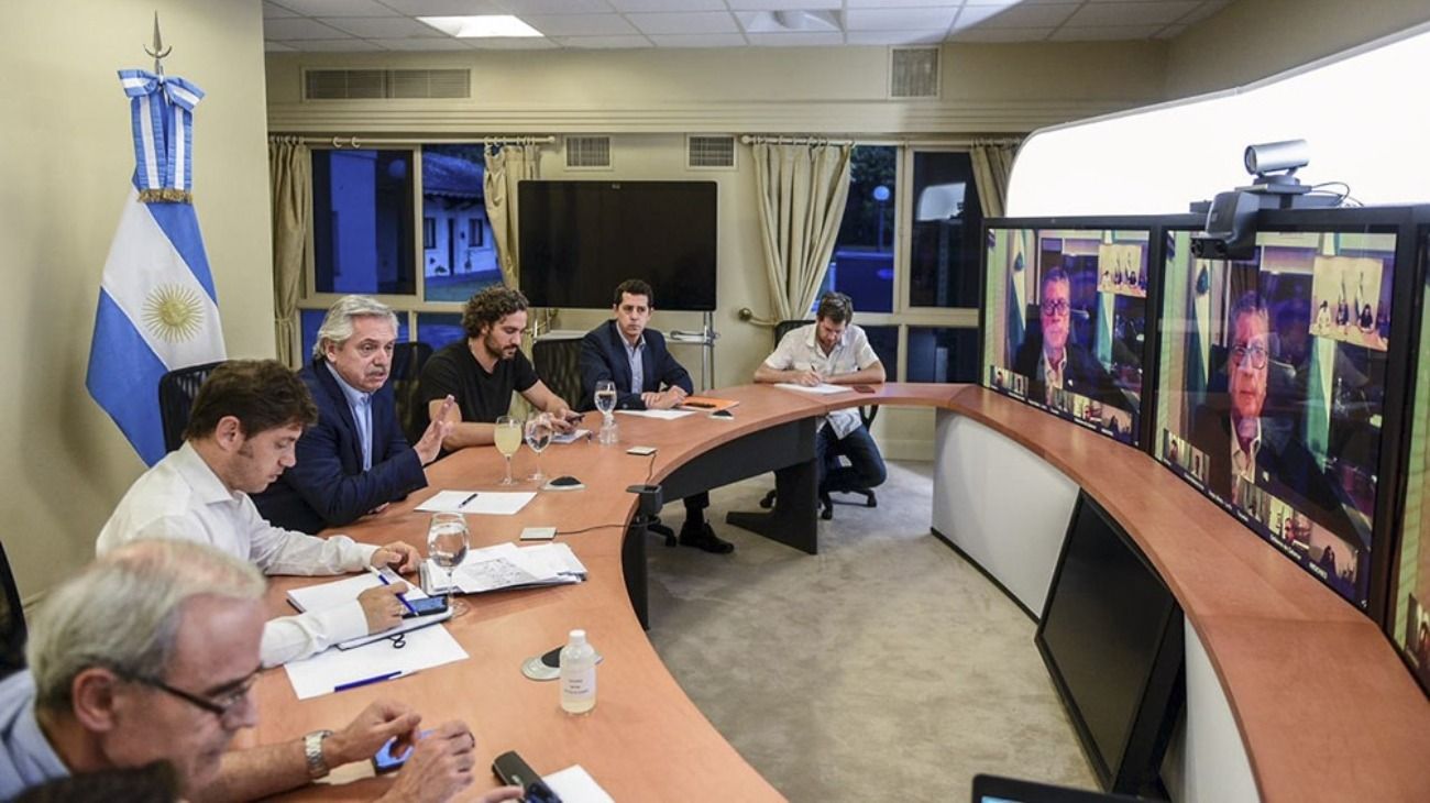 Alberto F analizó con gobernadores las alternativas para la cuarentena