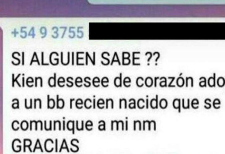 Una chica embarazada ofreció a su hijo en grupo de compra y venta de Whatsapp