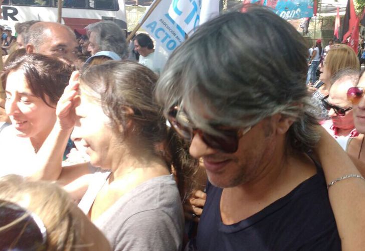 Pablo Echarri asistió a la marcha de la CGT
