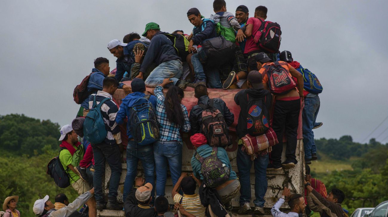 La multitudinaria caravana migrante llega a Ciudad de México