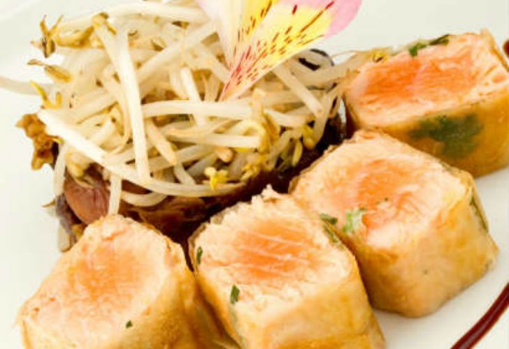 Salmón con masa filo