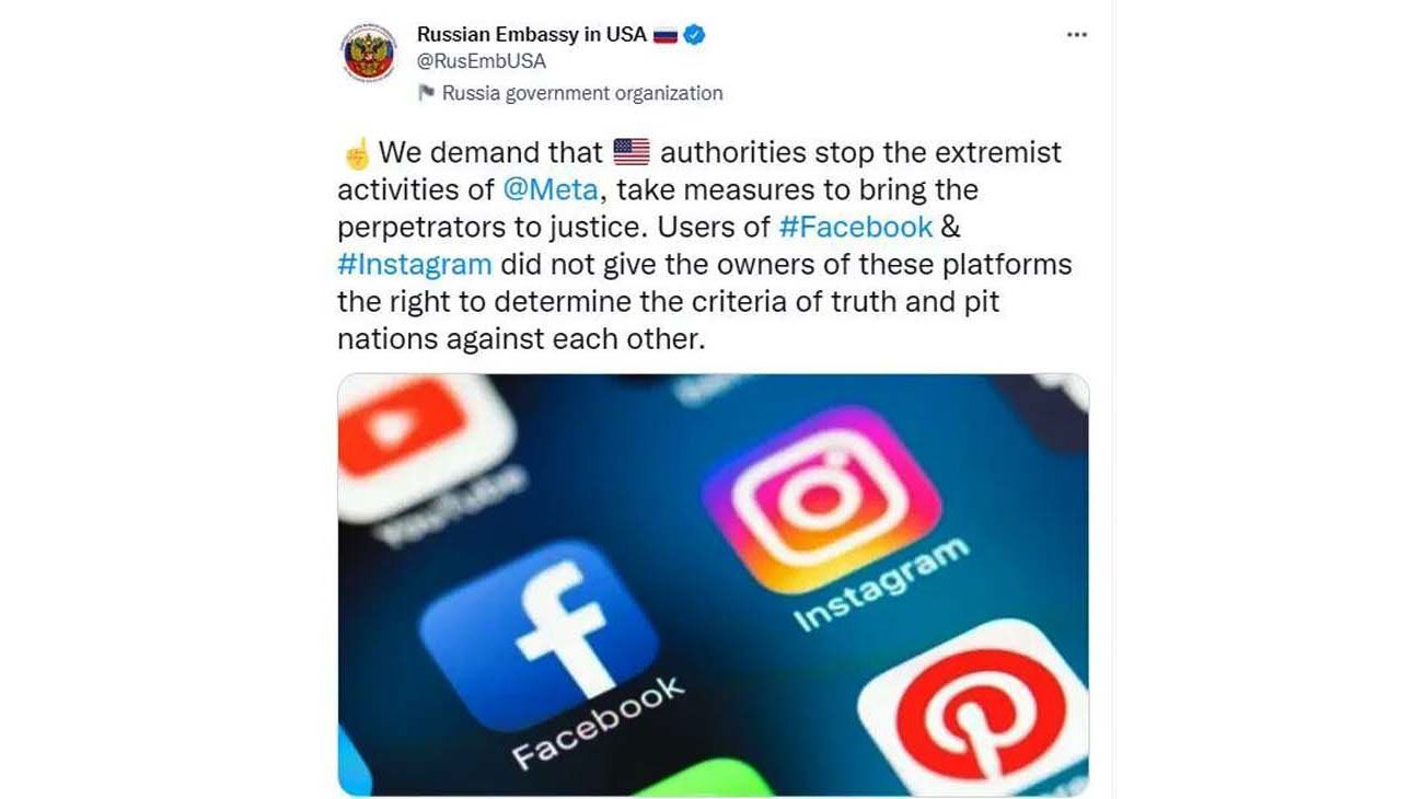 Rusia acusa a Instagran de instigar la rusofobia
