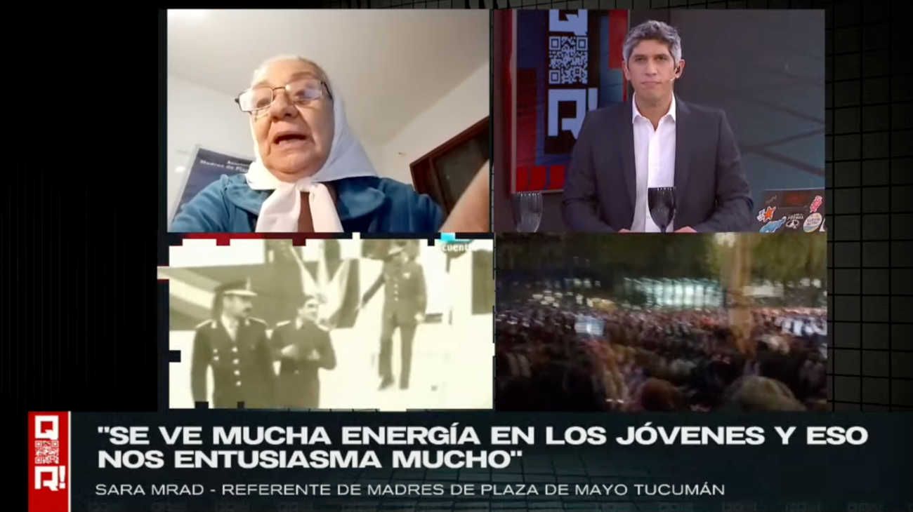 “Las nuevas generaciones son clave”, dijo Sara Mrad en “QR!” al hablar de la lucha de las Madres de Plaza de Mayo