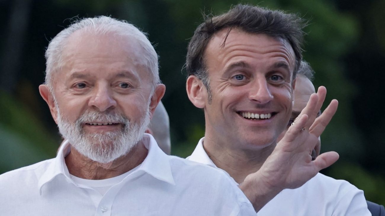 Macron llegó a Brasil y visitó una tribu en el Amazonas con Lula da Silva