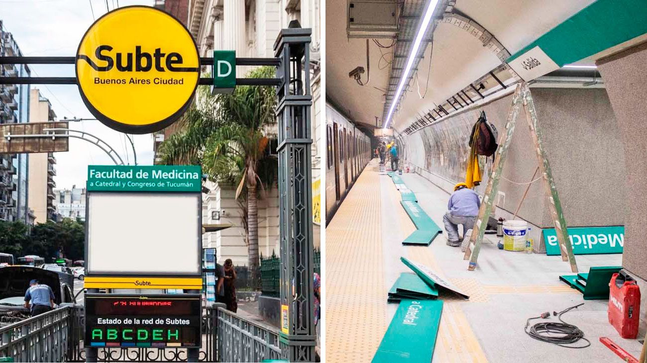 Subte D: tras el arreglo, mañana se reabre Facultad de Medicina