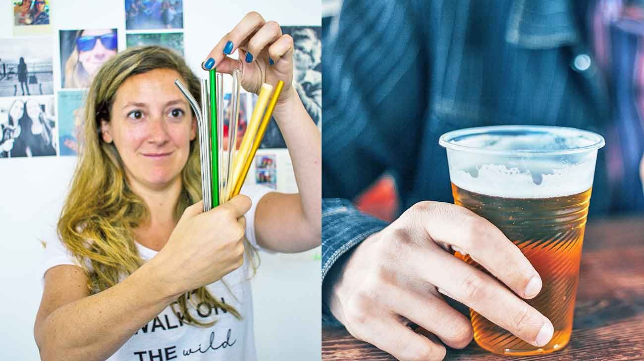 Tras el adiós a los sorbetes, buscarán sacar los vasos plásticos de un solo uso