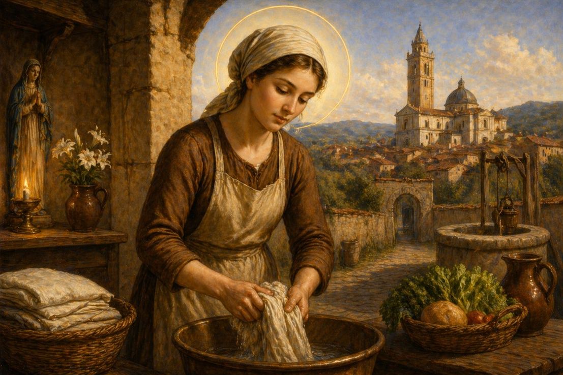 Santa Zita de Lucca: la humilde servidora que transformó el trabajo en oración