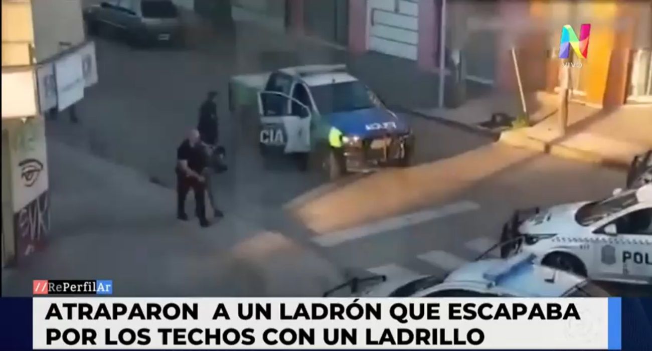 Lanús: detuvieron a un ladrón que intentaba escapar por los techos con un ladrillo