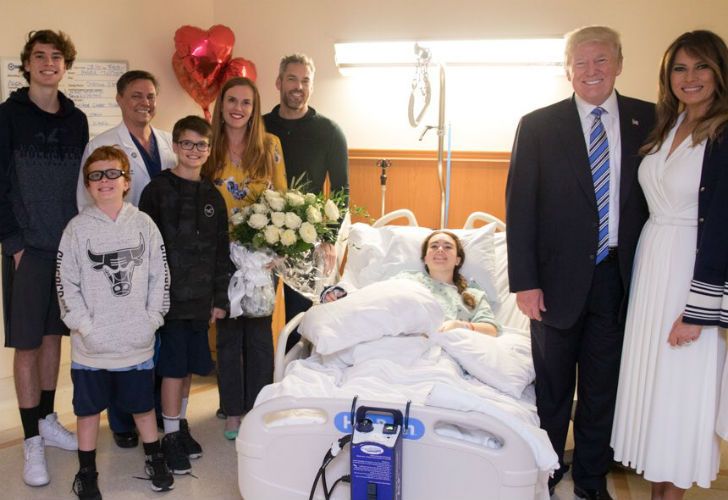 Trump visitó a los sobrevivientes de la masacre de Florida