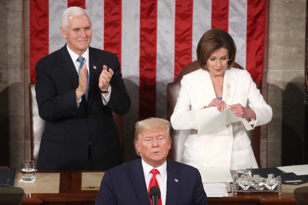 Trump y Pelosi, relación tensa: él no la saludó, ella rompió su discurso