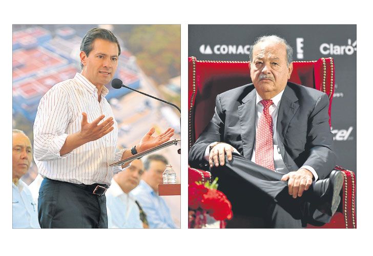 Peña Nieto y el magnate Slim, envueltos en una guerra entre medios en México