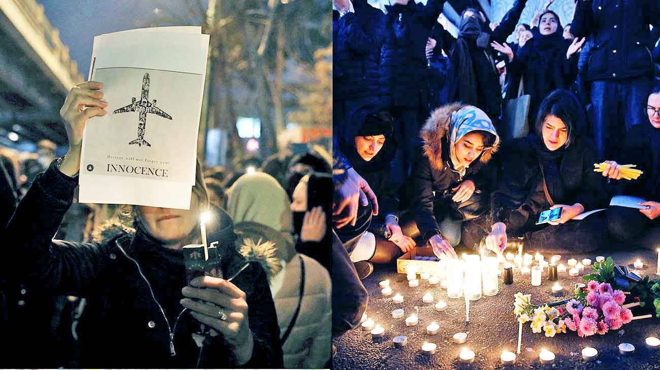Cientos de iraníes protestan contra Jamenei por haber ocultado la tragedia