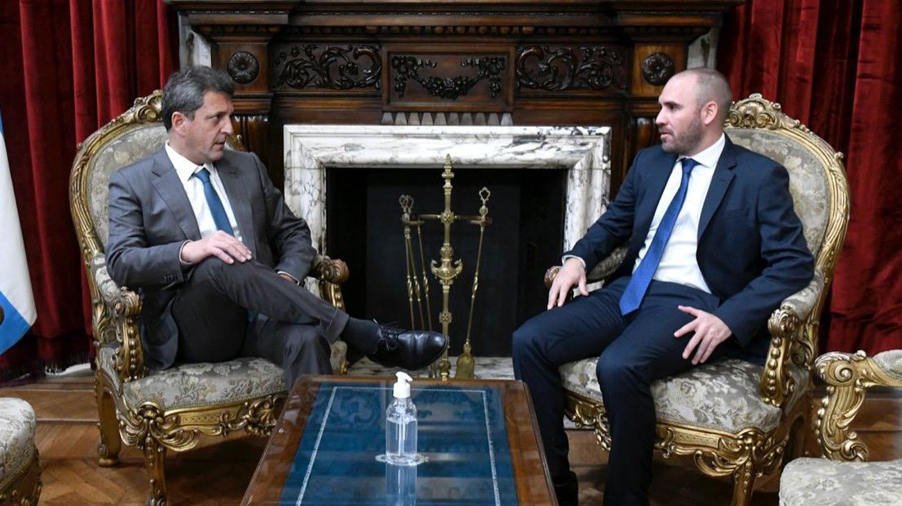 Sergio Massa recibió a Martín Guzmán en el Congreso por el Presupuesto 2022