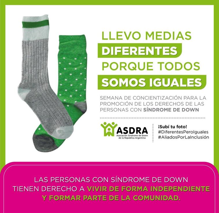 Inclusión: ¿Por qué este jueves se usan medias distintas?
