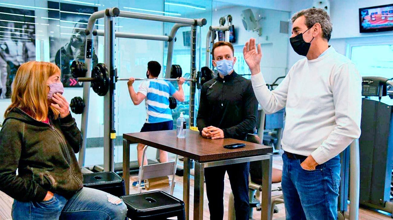 Randazzo estuvo en su gimnasio y ajusta la fiscalización de las PASO