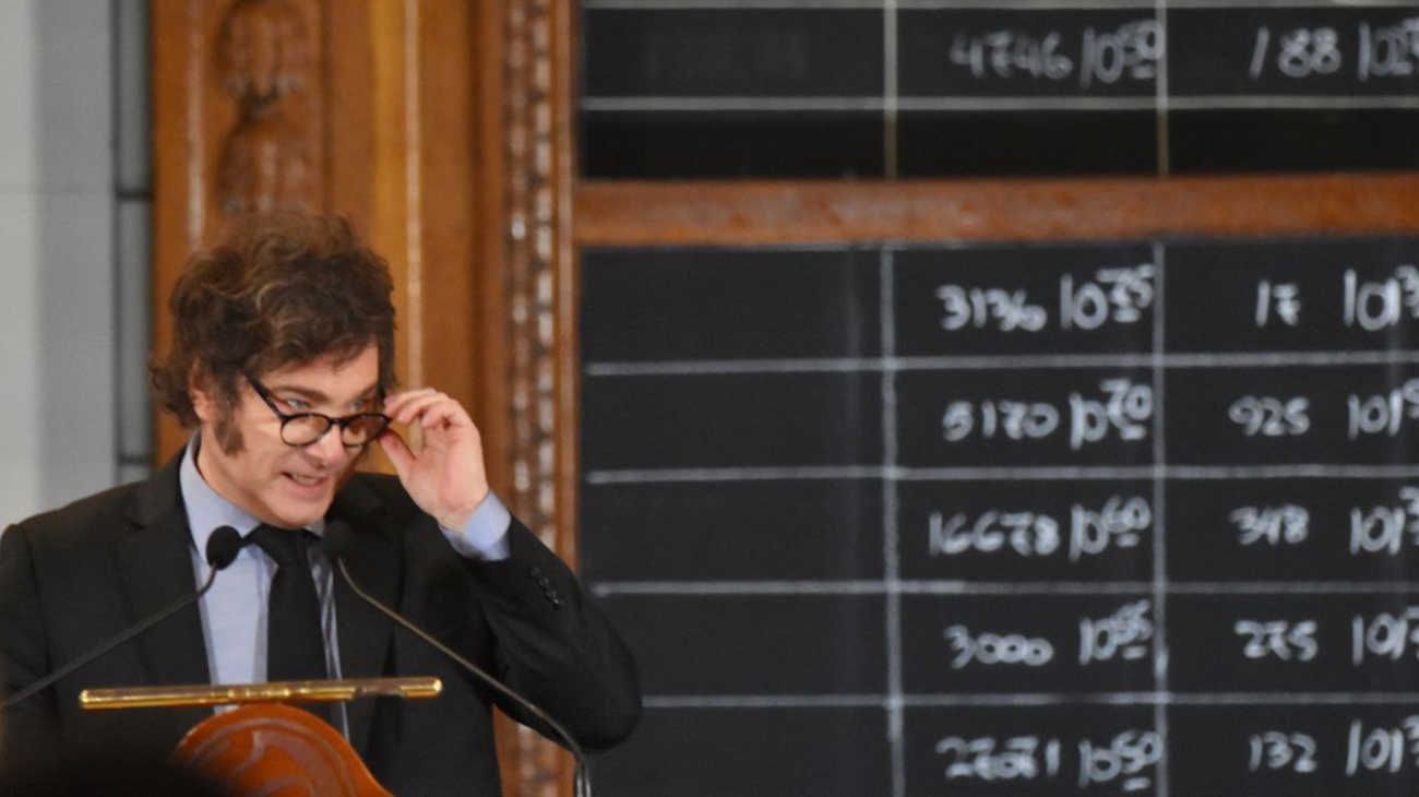 Las repercusiones del discurso de Milei en la Bolsa de Comercio