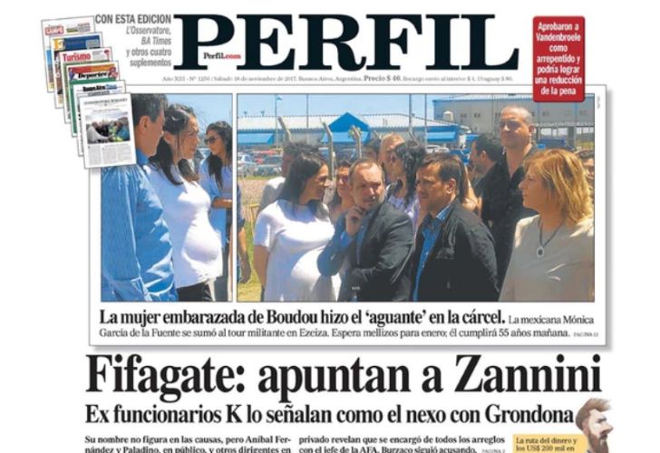 La tapa de Diario PERFIL de este sábado