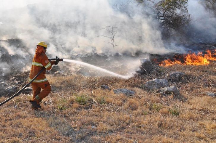 Incendios en Córdoba: continúa la lucha contra el fuego en Tulumba