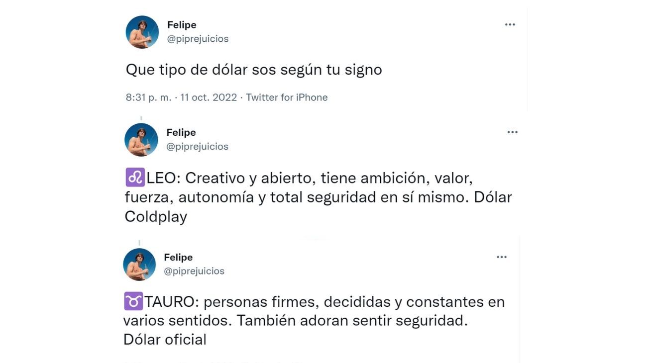 "Qué dólar sos según tu signo": el posteo que causó furor en Twitter