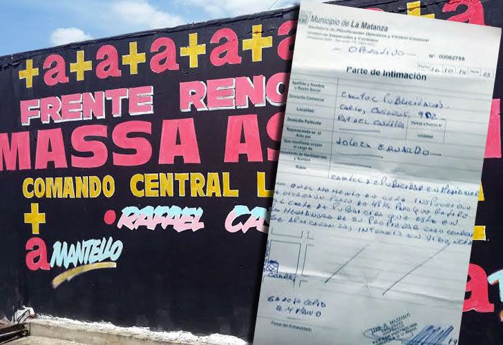 Tras los piedrazos, Massa vuelve a La Matanza en medio de una guerra de pintadas