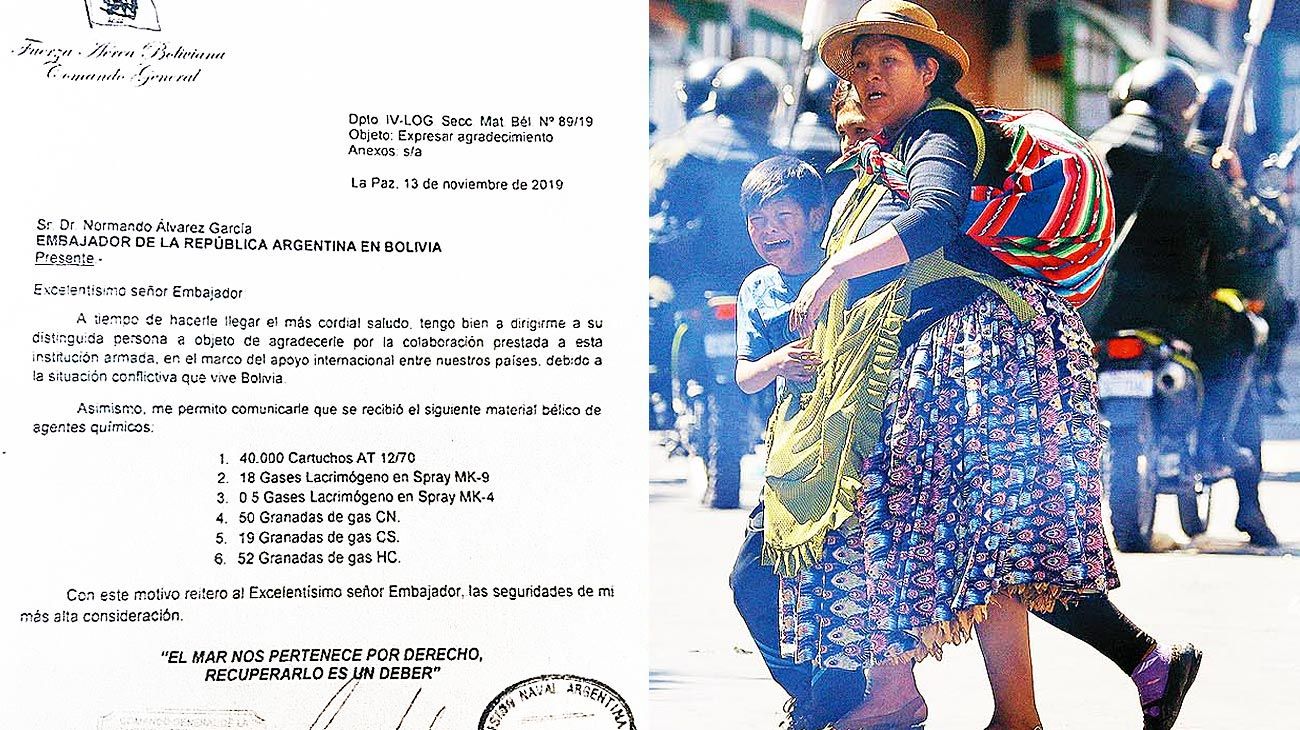 Documentos y testigos que apuntalan la denuncia por el envío de armas a Bolivia