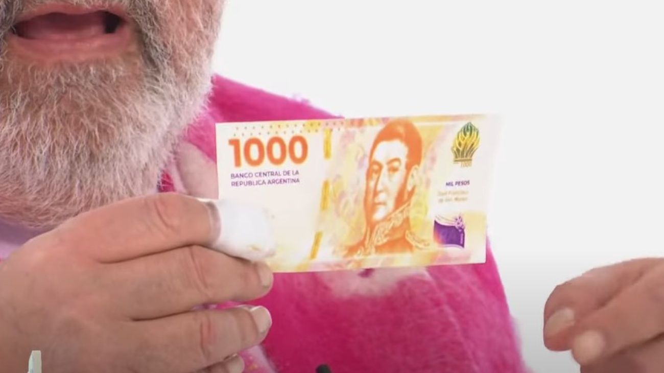 Lanata mostró el nuevo billete de $1000 con la cara de San Martín