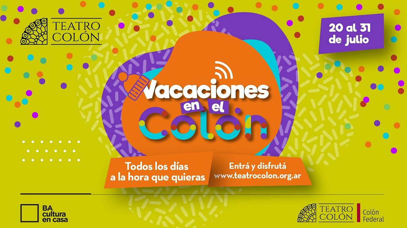 Valiosas propuestas del Teatro Colón Virtual para estas vacaciones de invierno