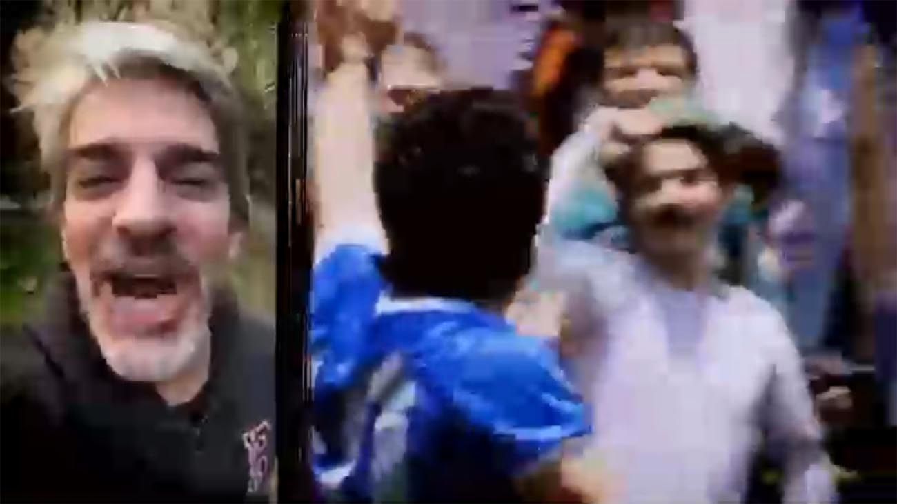 Referentes kirchneristas relataron el gol de Maradona a los ingleses en un video