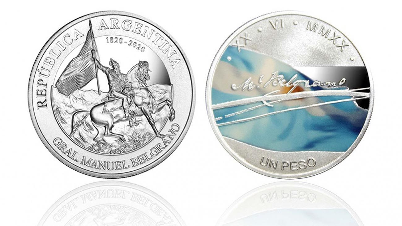 Cómo es y cuánto cuesta la moneda en colores que el BCRA emitió en honor a Belgrano