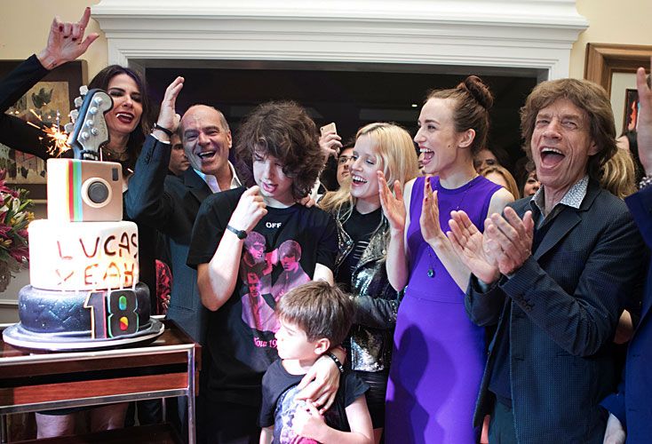 Mick Jagger viajó a San Pablo para festejar los 18 de Lucas, su hijo brasileño