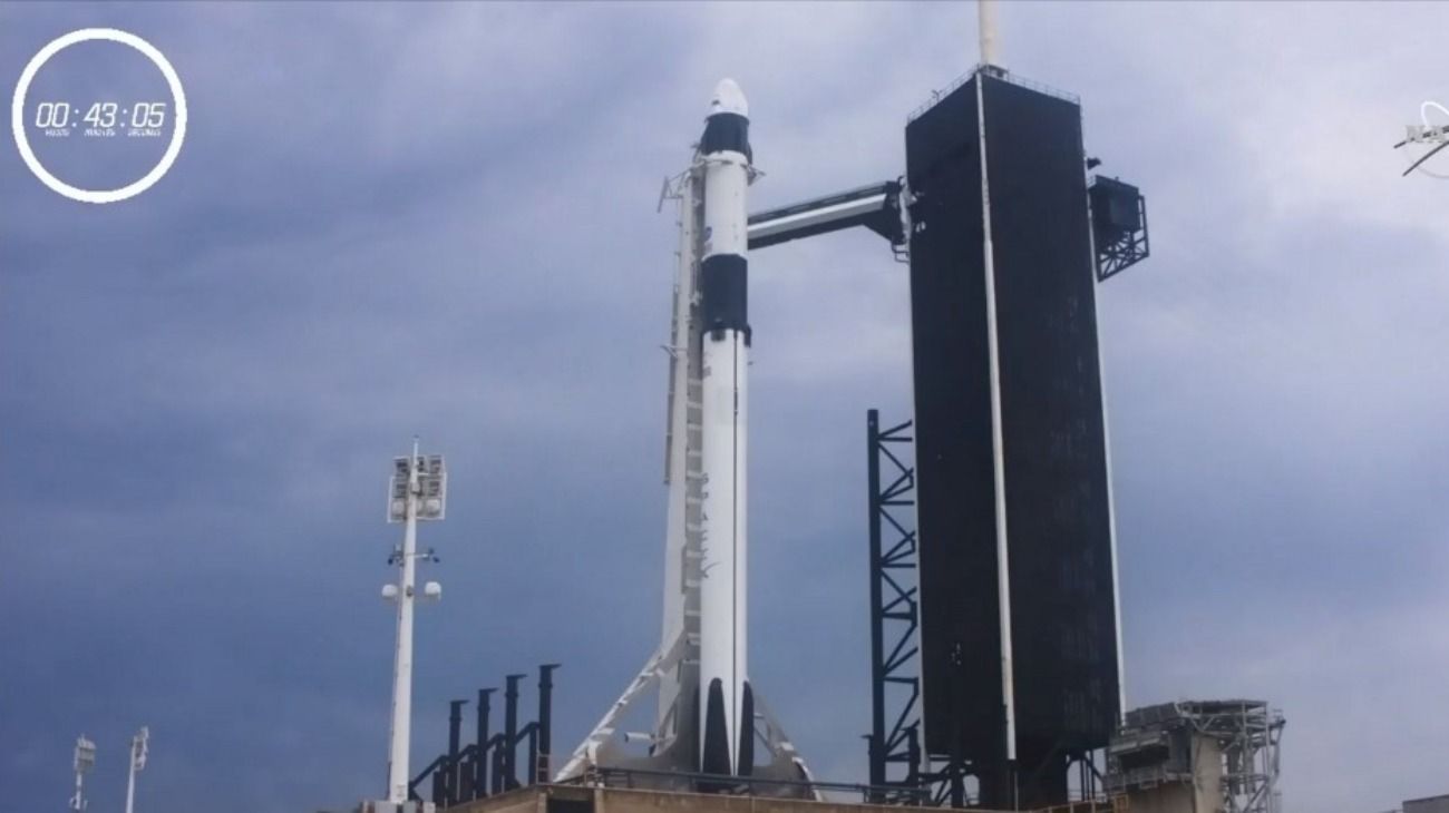 Suspenden el lanzamiento de Space X y la NASA por mal clima