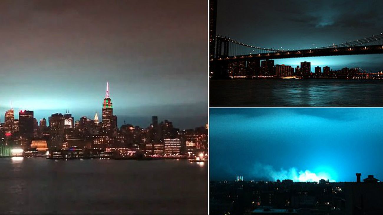 Luces azules convirtieron Nueva York en una película apocalíptica