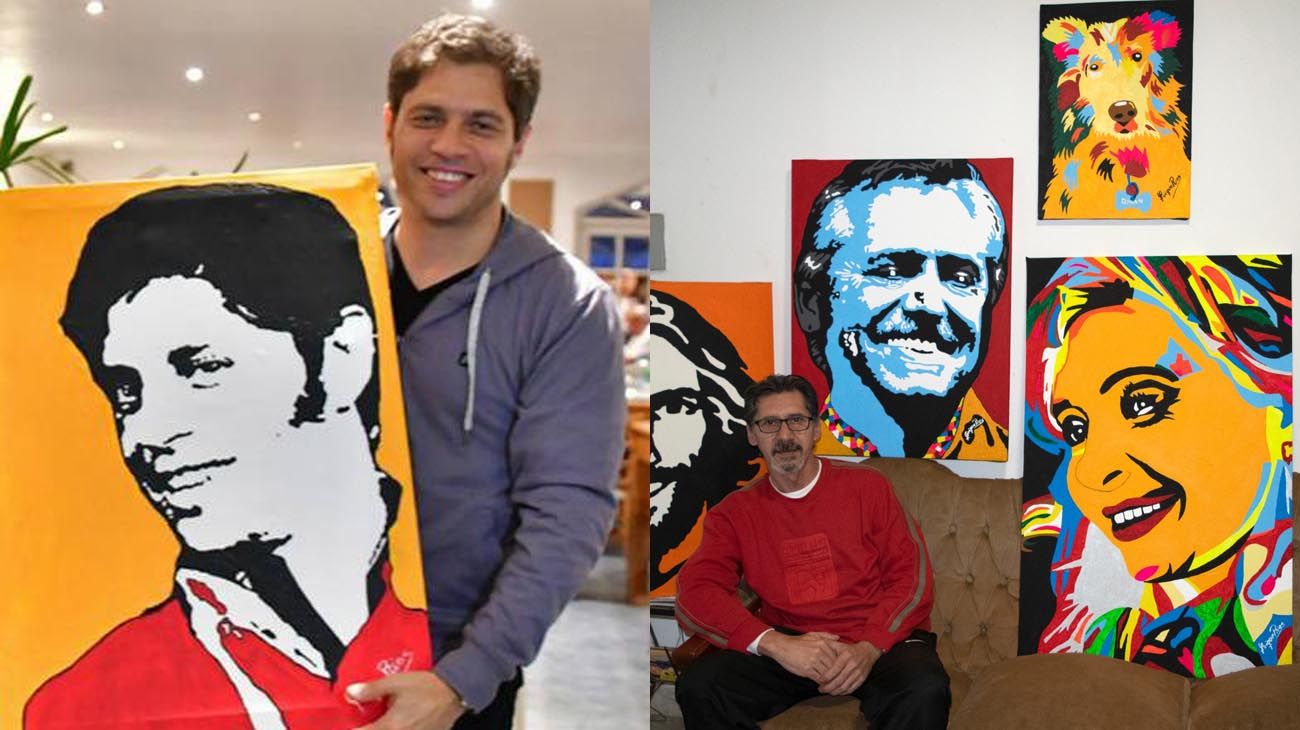 El artista pop argentino que pintó para Kicillof, Alberto y el Papa