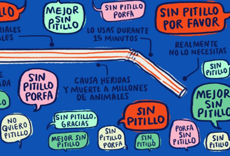 Agrupaciones ecológicas en campaña contra el uso de sorbetes