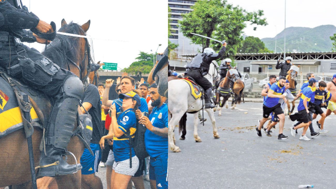 La policía reprimió a los hinchas que querían entrar al Maracaná de manera pacífica