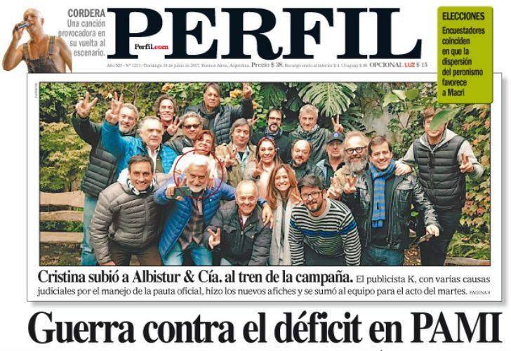 La tapa de este domingo de Diario PERFIL