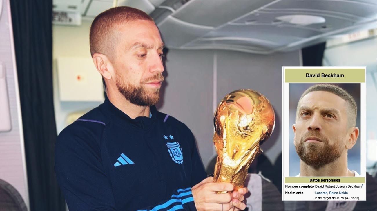 Guiño a Messi y al Kun: según Wikipedia, Alejandro "Papu" Gómez es la misma persona que David Beckham
