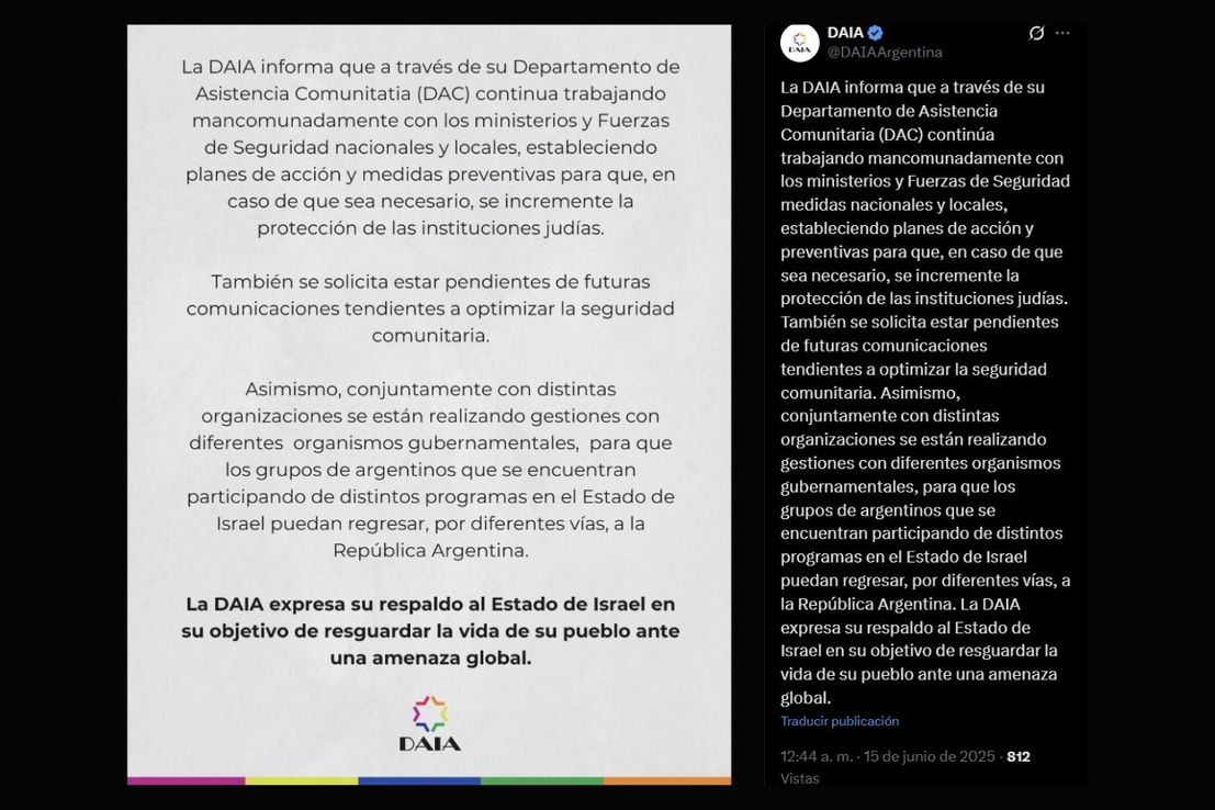 Argentina busca repatriar a sus ciudadanos varados en Israel durante los ataques de Irán